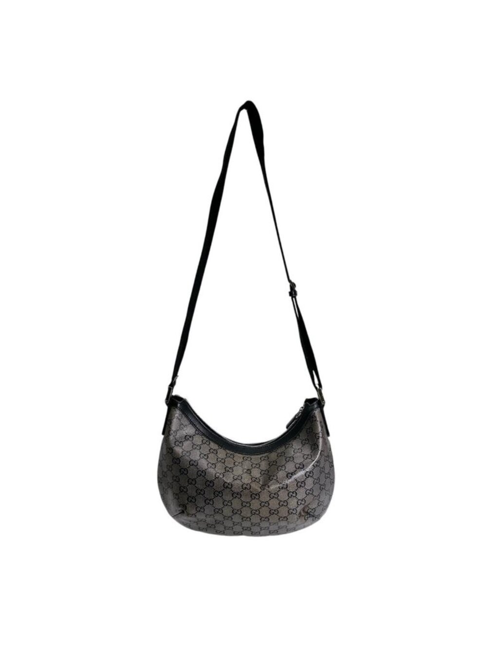 Gucci Square Coating GG Crystal Shoulder Bag Black Gold - Picture 2 of 15